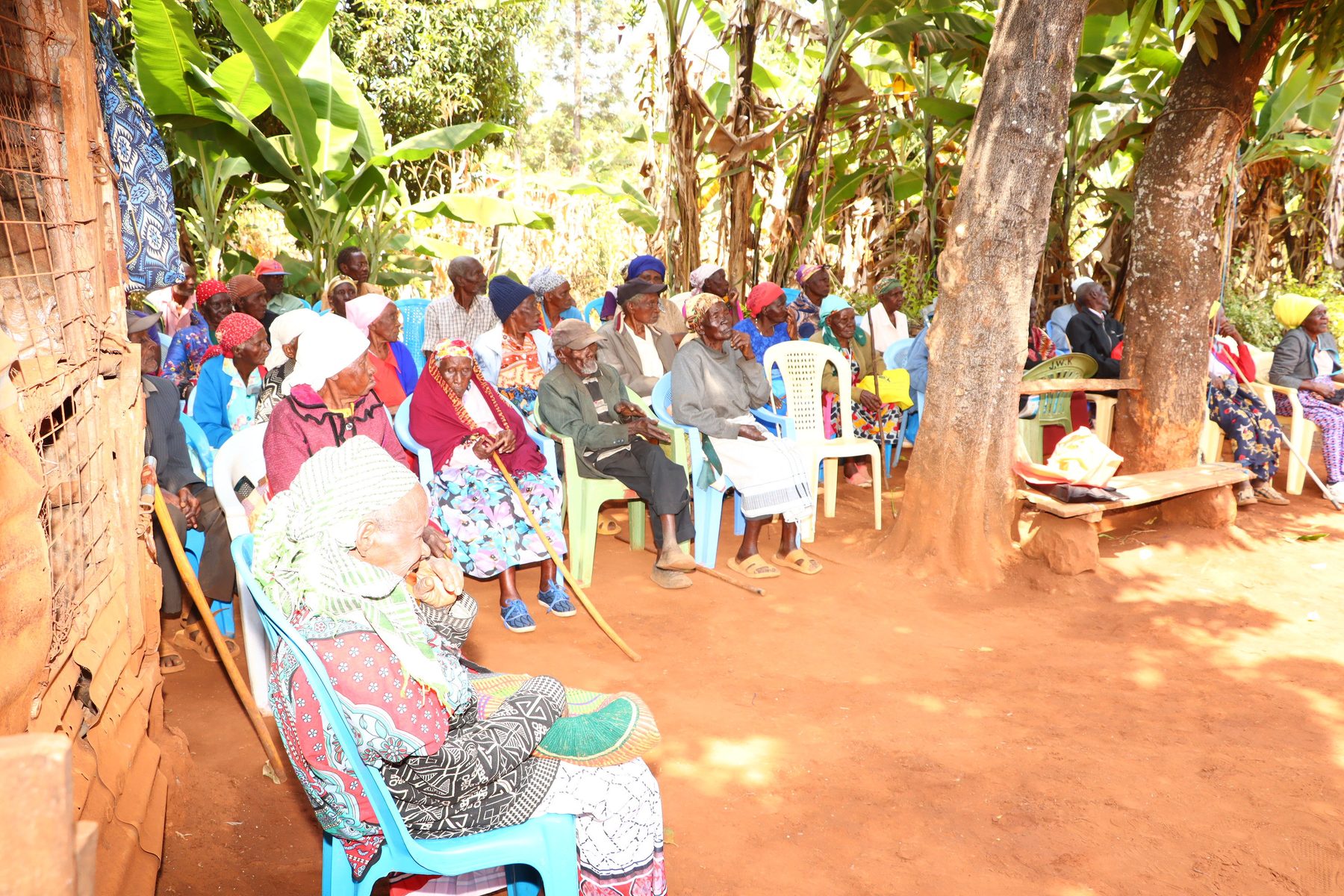 Elders gathered outdoors